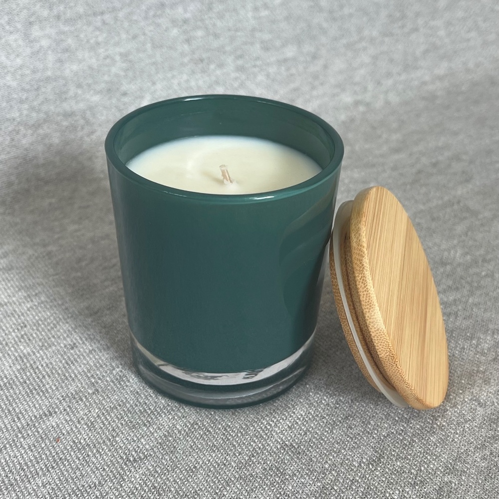 Emerald Green Glass Jar Candle: BRAND NEW